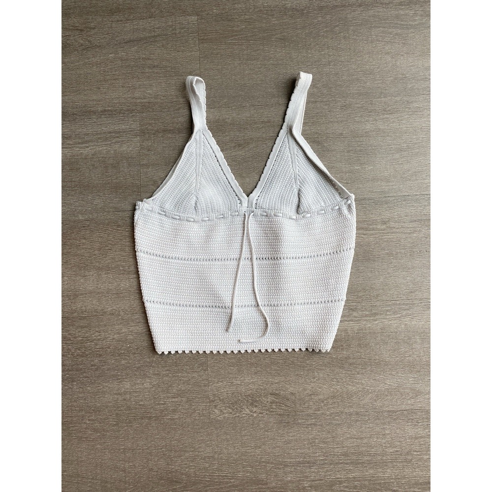 Small Beverly & Beck Off White Knitted Top With Spaghetti Straps‎ 1214